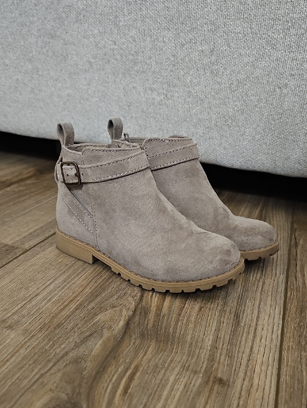 Suede Ankle Boots in Taupe | Old Navy | Toddler Girl